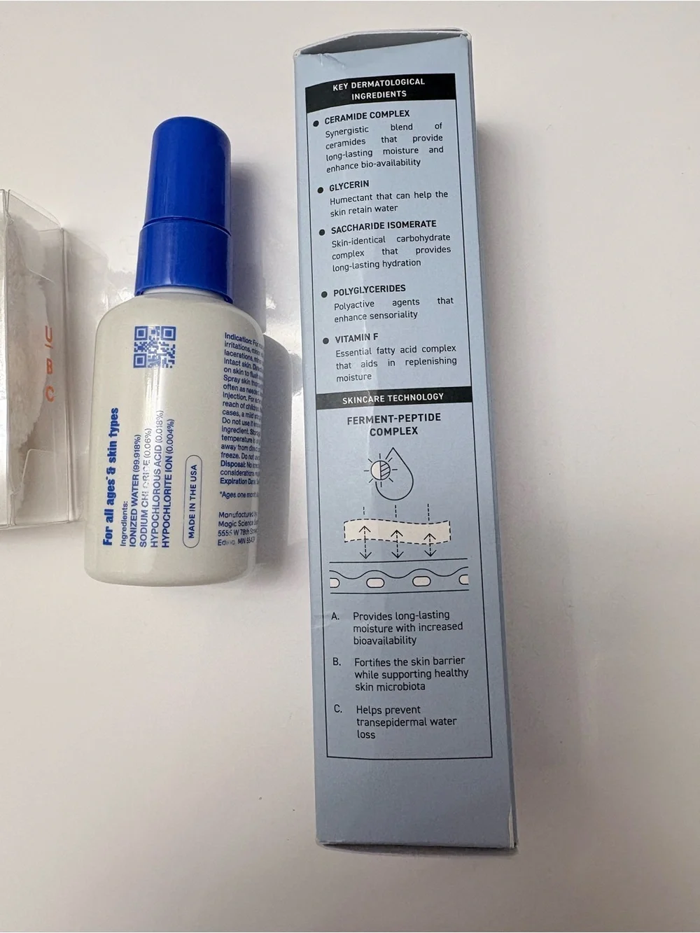 Prequel Modern Moisturizer, Magic Molecule Hypochlorous Acid Spray, Headband